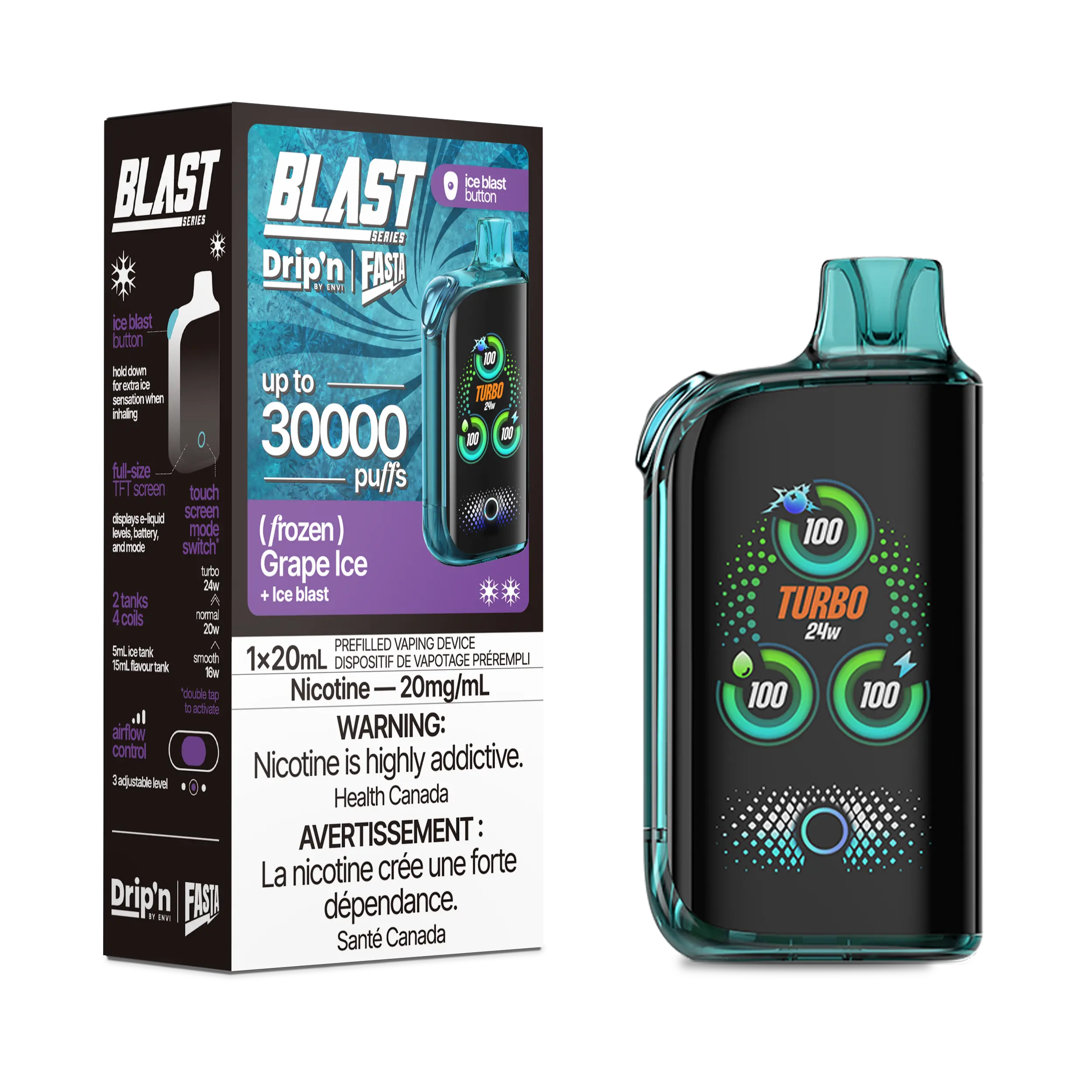 Drip'n by Envi Fasta Blast 30k | Vape Cloud Canada - Image 29
