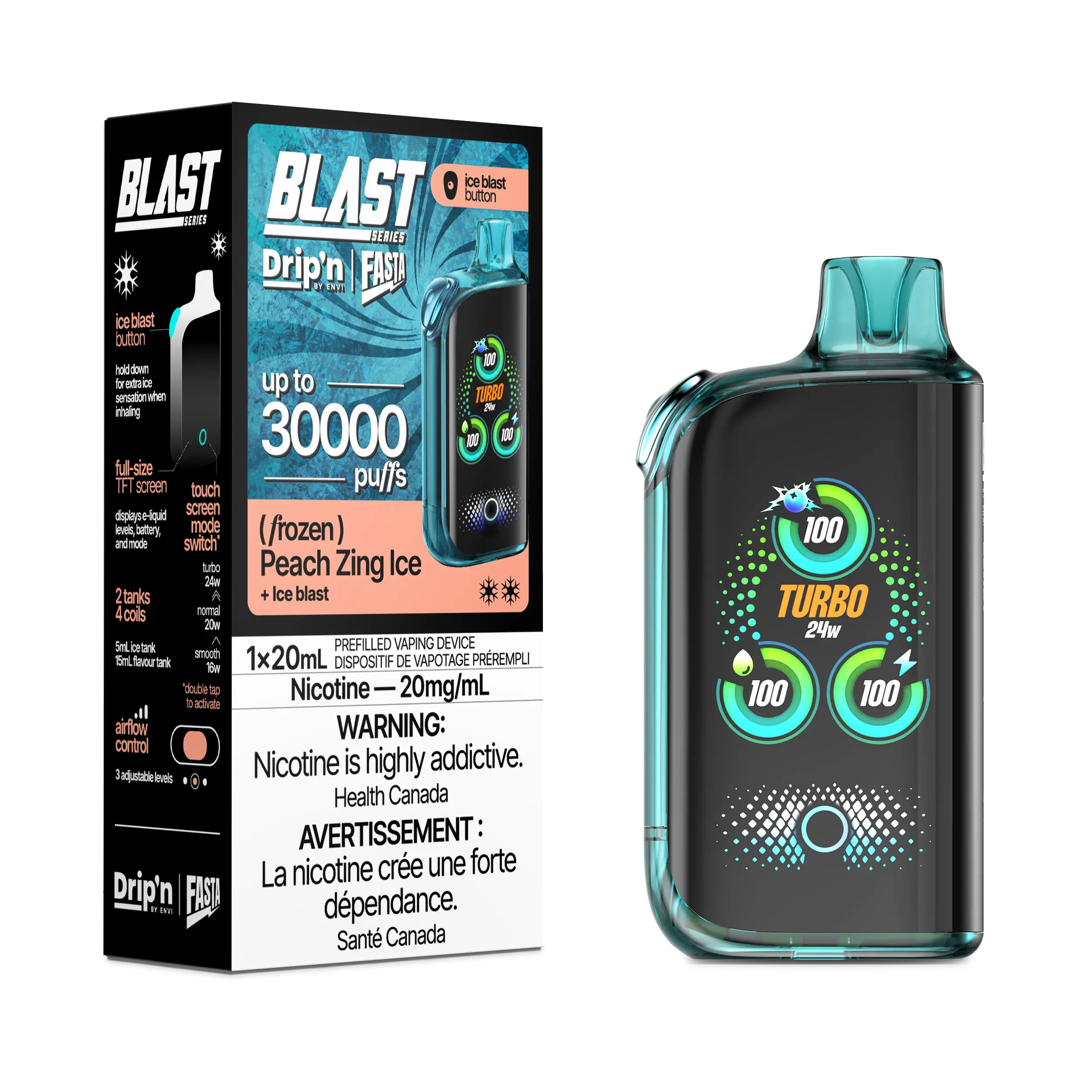 Drip'n by Envi Fasta Blast 30k | Vape Cloud Canada - Image 35