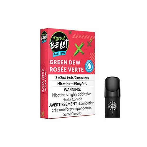 Flavour Beast S Pods - Gnarly Green D (Green Dew) | Vape Cloud Canada
