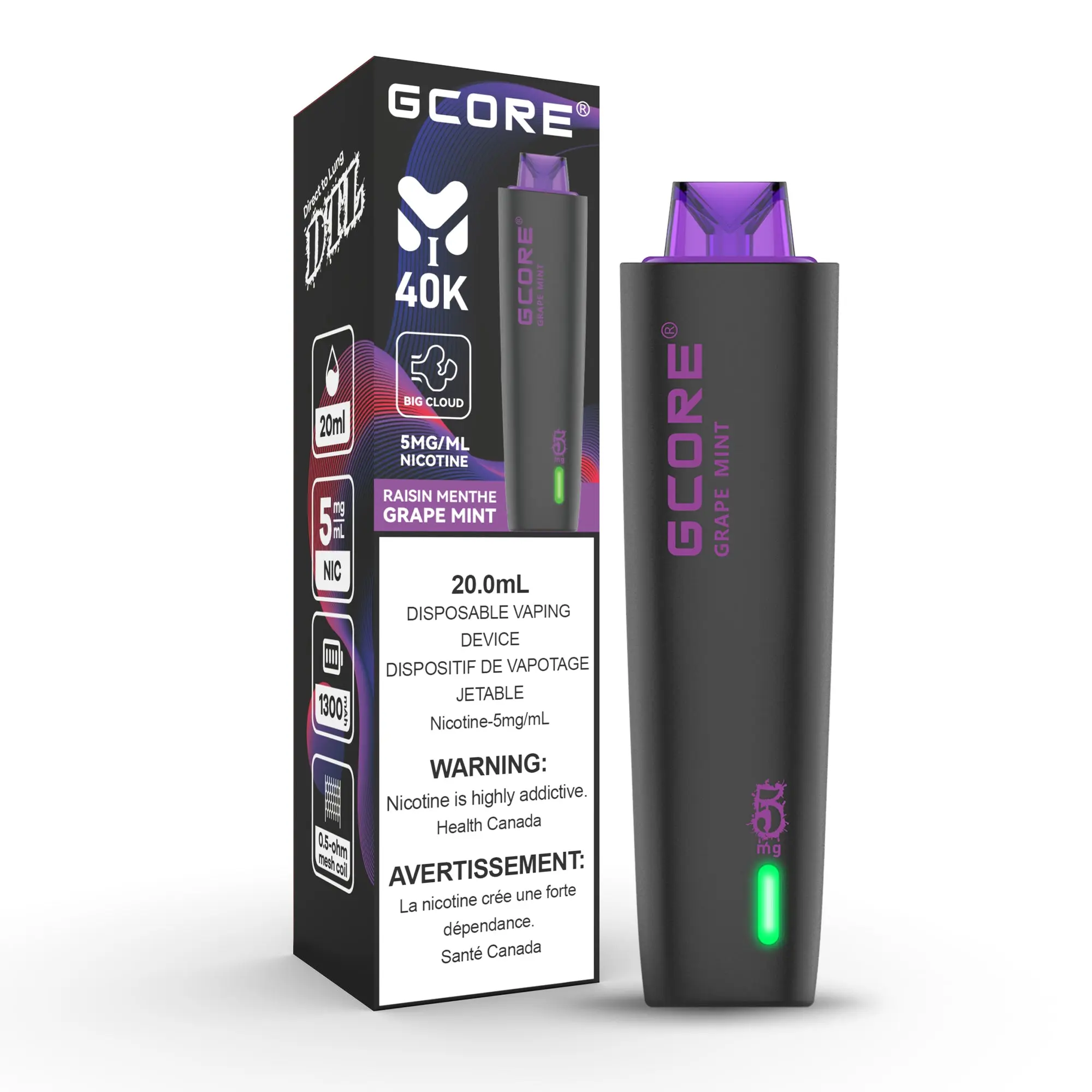 GCORE Hookah (5mg) | Vape Cloud Canada - Image 5