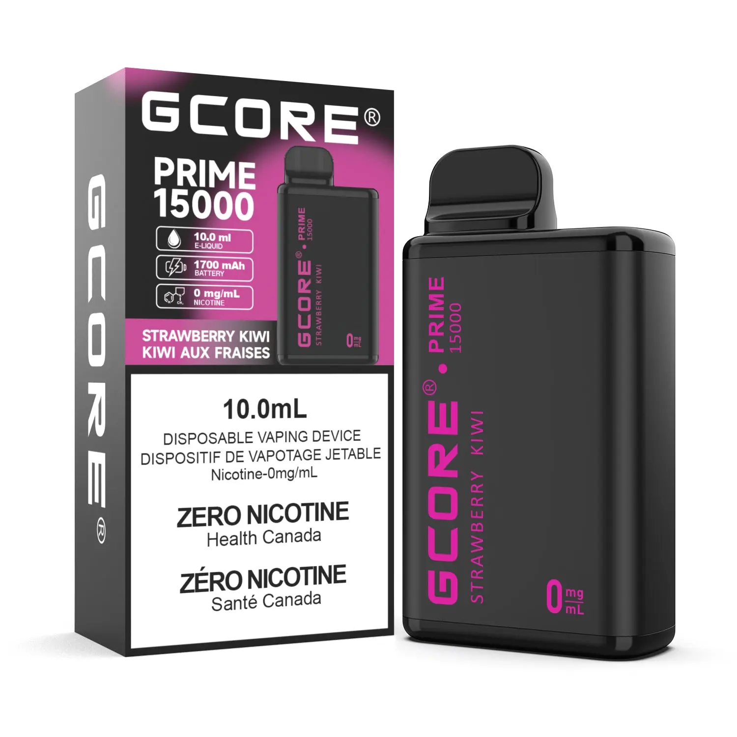 GCore Prime 15000 Nicotine Free | Vape Cloud Canada - Image 3