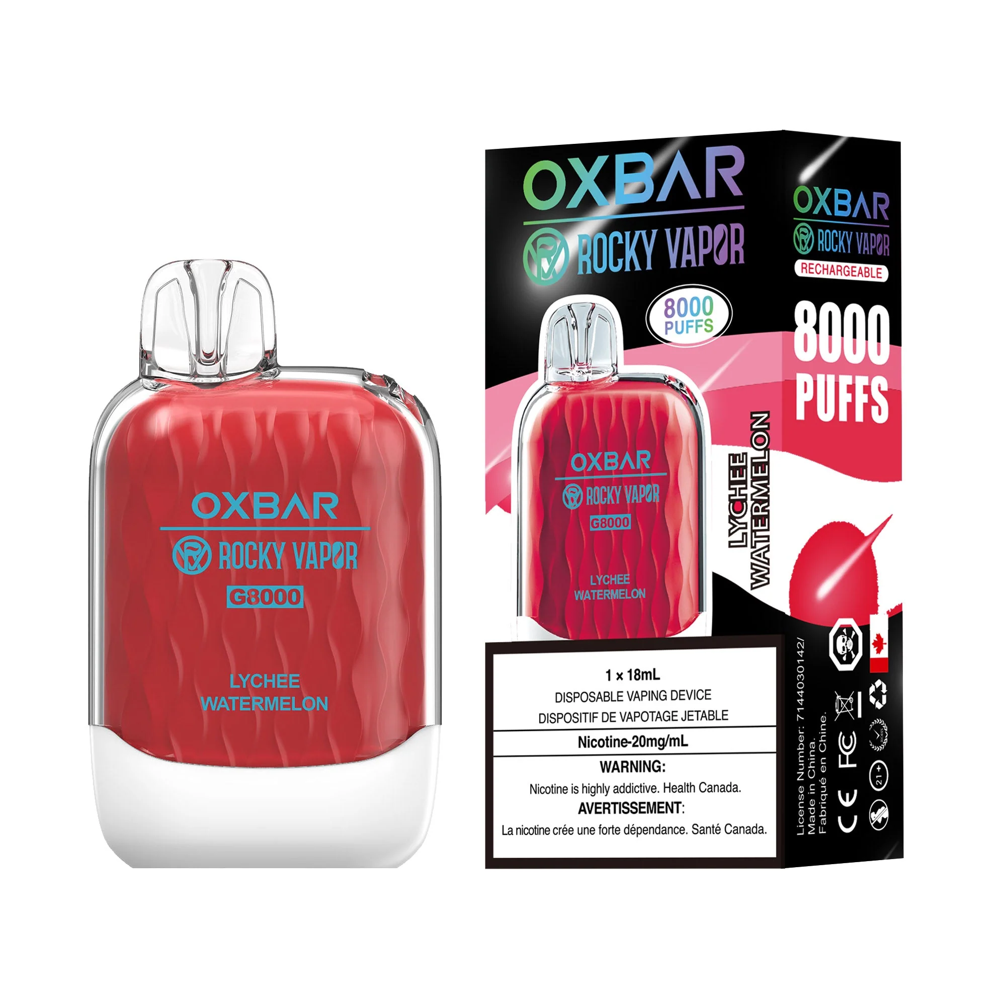 Oxbar 8K Disposable - Lychee Watermelon *ONLINE CLEARANCE SALE ONLY*
