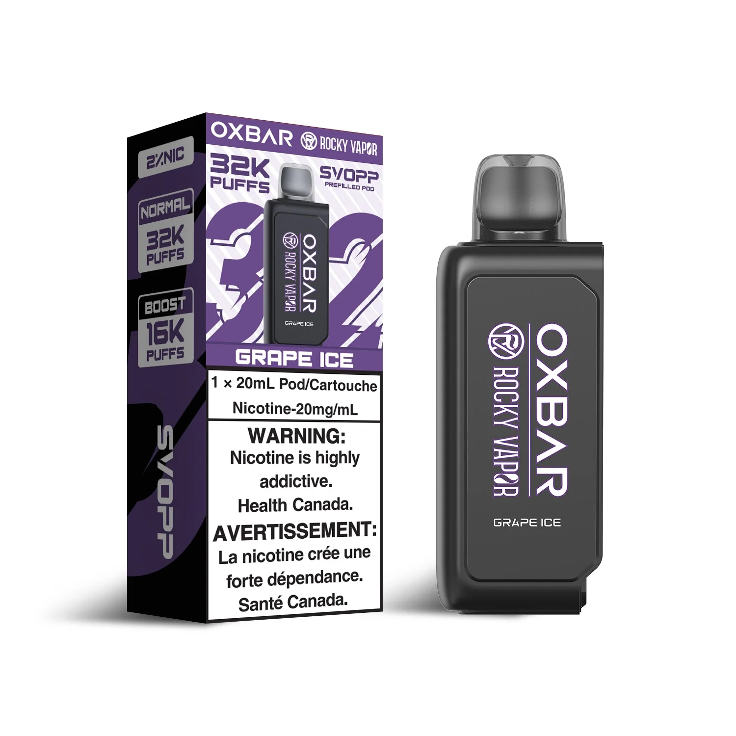 OxBar X Rocky Vapor - Svopp 32k | Vape Cloud Canada - Image 13